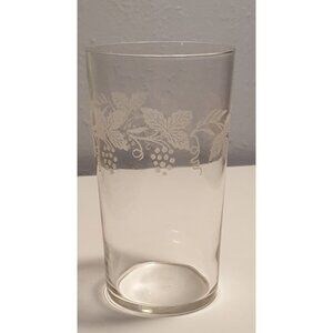 Barlett Collins Grapes And Leaves Embossed Drinking Glass Tumbler 16oz Replaceme